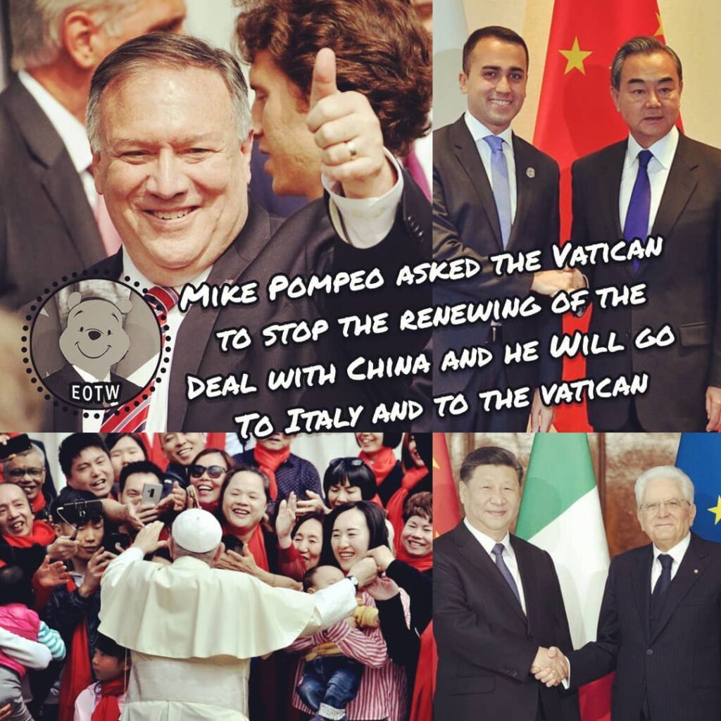Mike Pompeo is expected to visit Italy and the Vatican, according to Italian med...