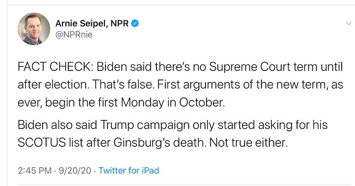 Biden gets fact checked
...