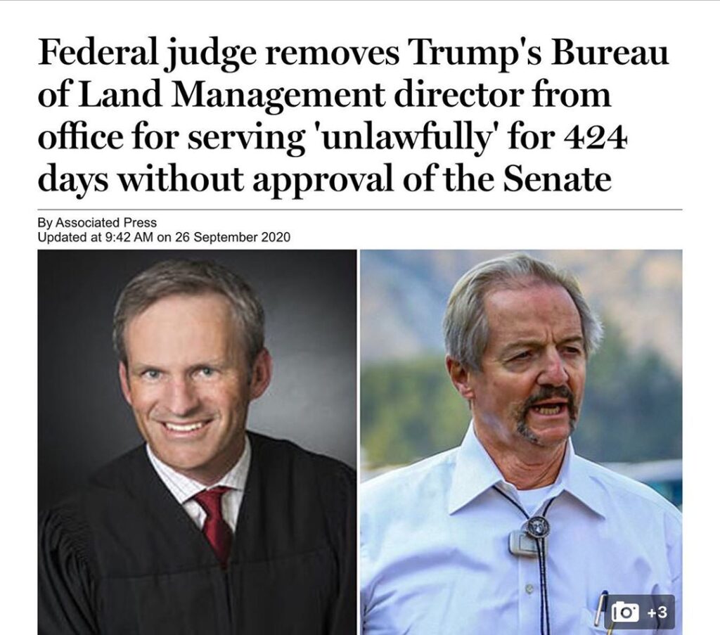 Based Interior Department of Land Bureau Management Director ...