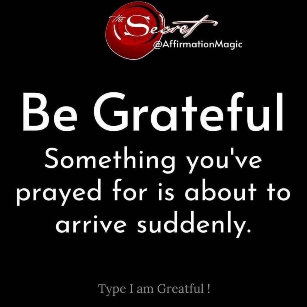 Type I am grateful to affirm ...