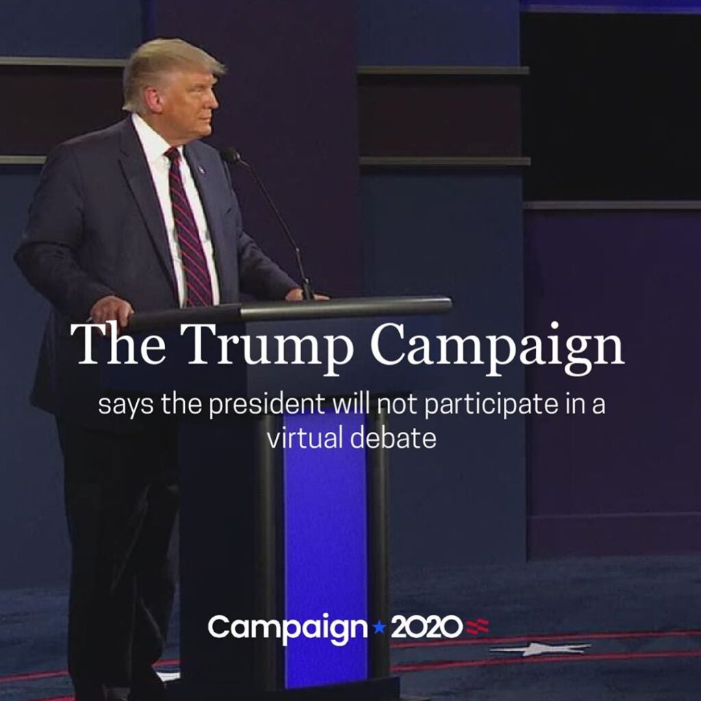 After the announcement by the Commission on Presidential Debates, the Trump camp...