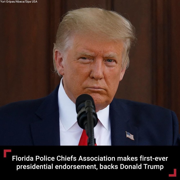 The Florida Police Chiefs Association endorsed Donald Trump for re-election in t...