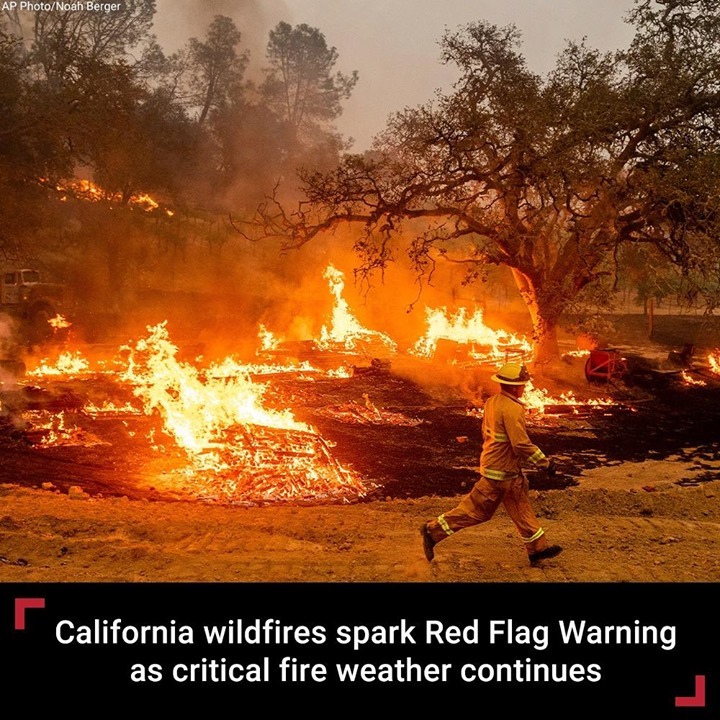 The wildfires that have ravaged California have sparked a Red Flag Warning in so...