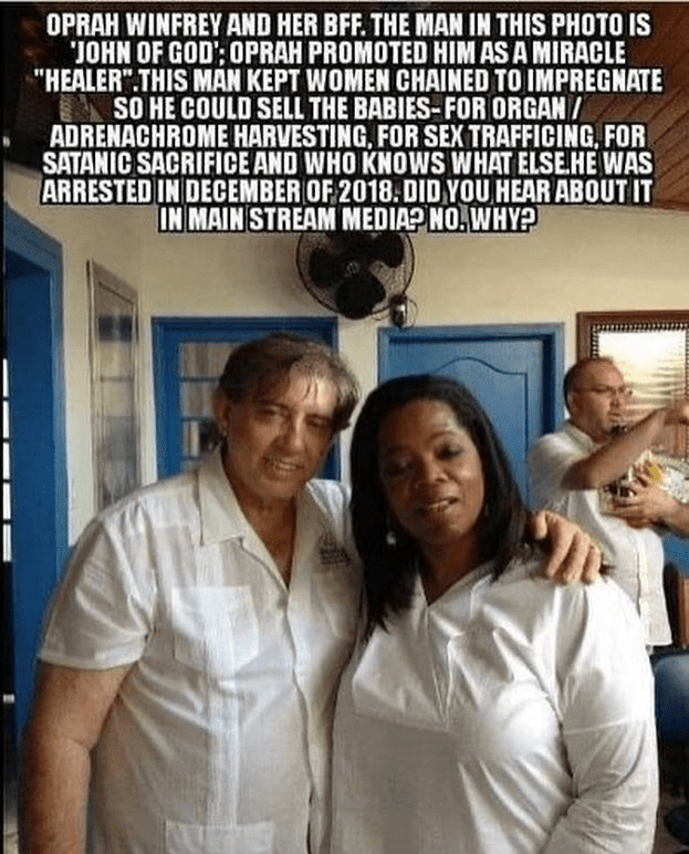Oprah Winfrey Ties to Child Sex Trafficking Through Convicted Molester John of God