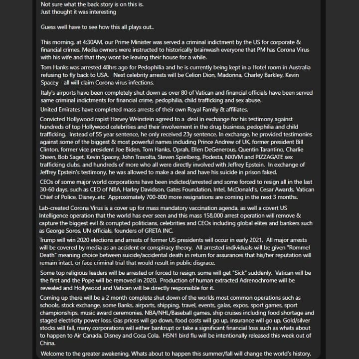 WELCOME TO THE GREAT AWAKENING. WHAT’S ABOUT TO HAPPEN THIS SUMMER/FALL WILL CHANGE THE WORLD’S HISTORY.
