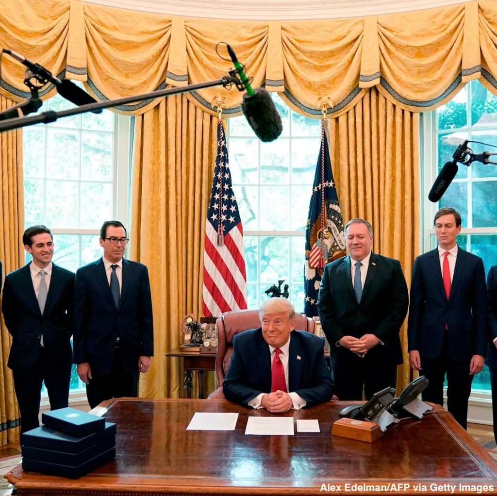 Pres. Trump announces in the Oval Office that Sudan will normalize relations wit...