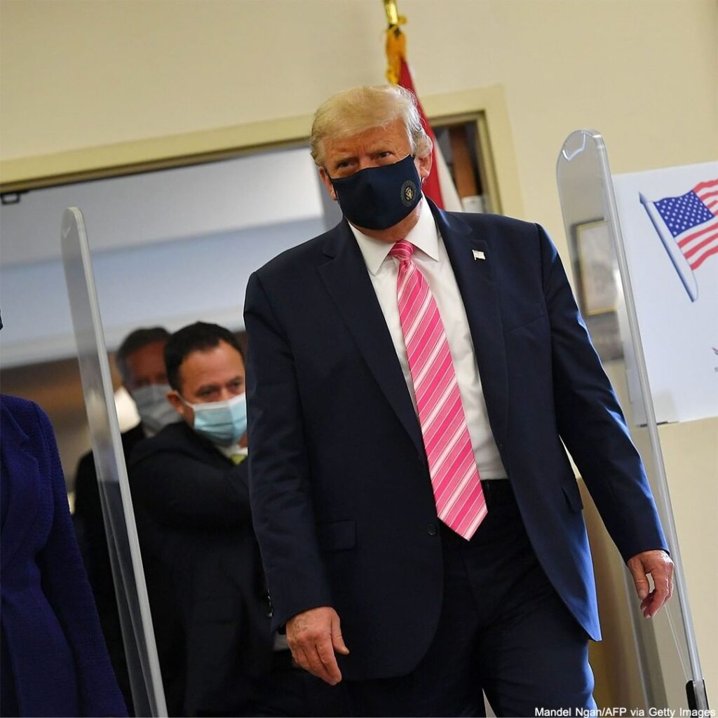 Pres. Donald Trump is seen leaving after casting his ballot at the Palm Beach Co...