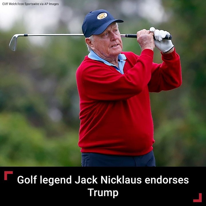 Jack Nicklaus, the legendary golfer, took to Twitter late Wednesday to endorse P...
