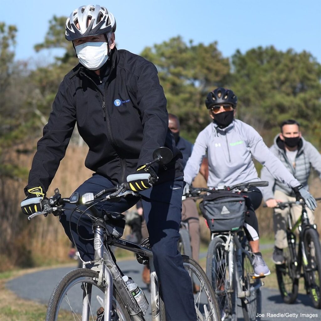 President-elect Joe Biden and his wife, Dr. Jill Biden, took a morning bike ride...