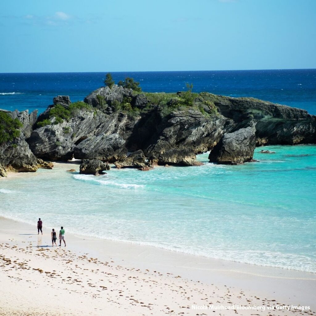 A quiet day at Horseshoe Bay Beach in Southampton Bermuda. With tourism hammered...