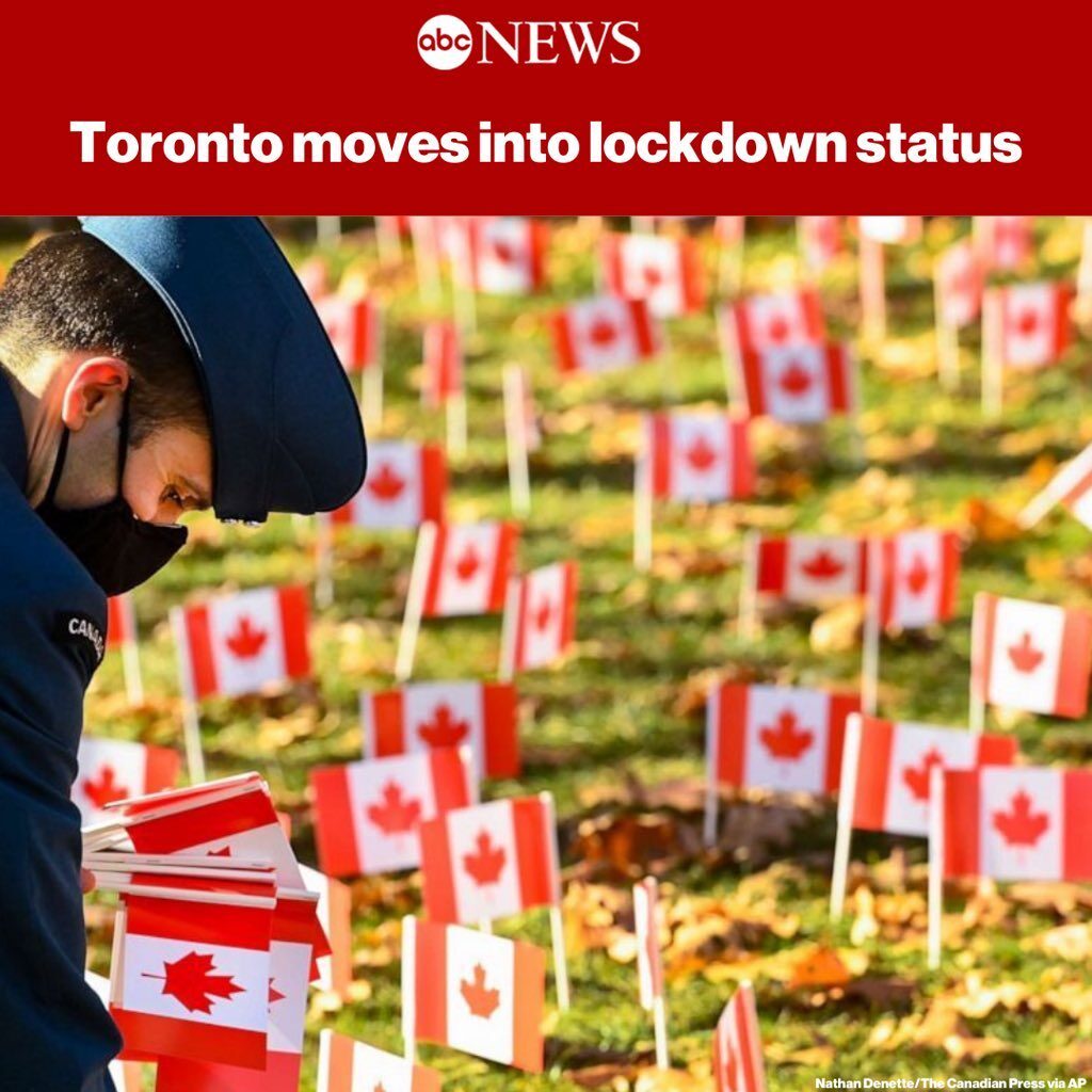 Toronto, the largest city in Canada, moves into lockdown as it tries to mitigate...