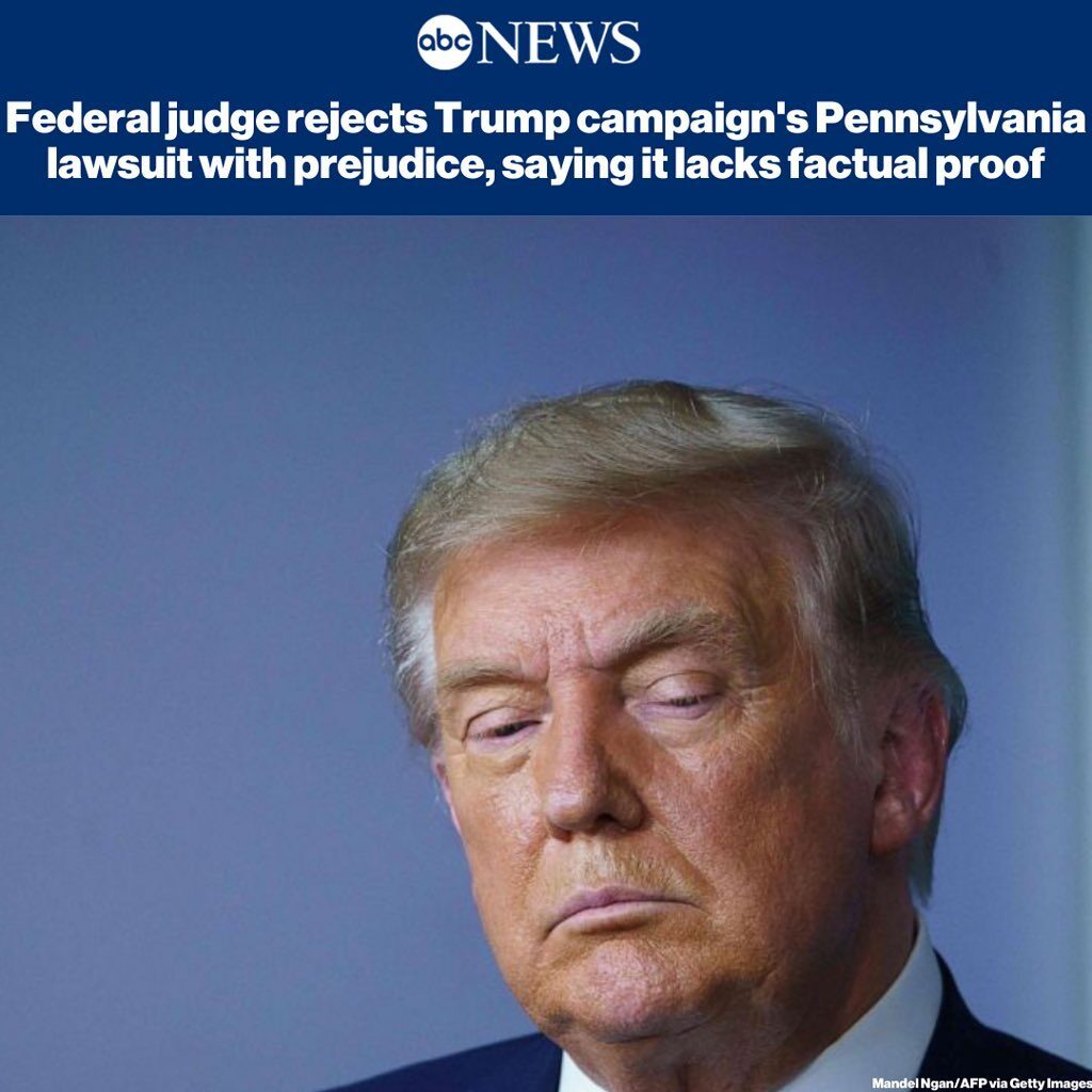 BREAKING: A Federal judge rejects Trump campaign's Pennsylvania lawsuit, saying ...