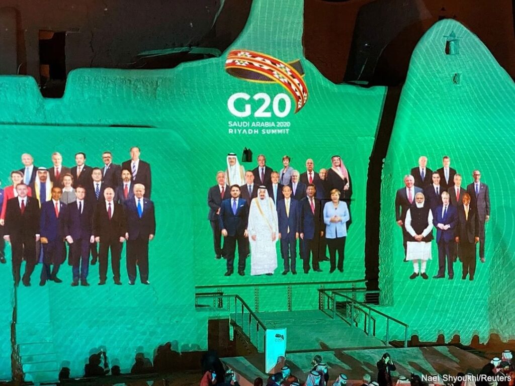 World leaders virtually attending the G20 summit, presided over by Saudi Arabia ...
